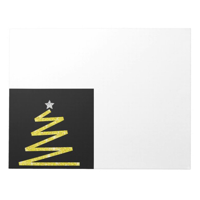 Bloc De Notas árbol de Navidad purpurina (Frente)