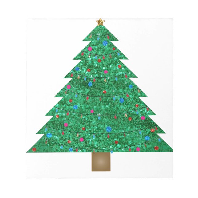 Bloc De Notas árbol de navidad secuencial (Frente)
