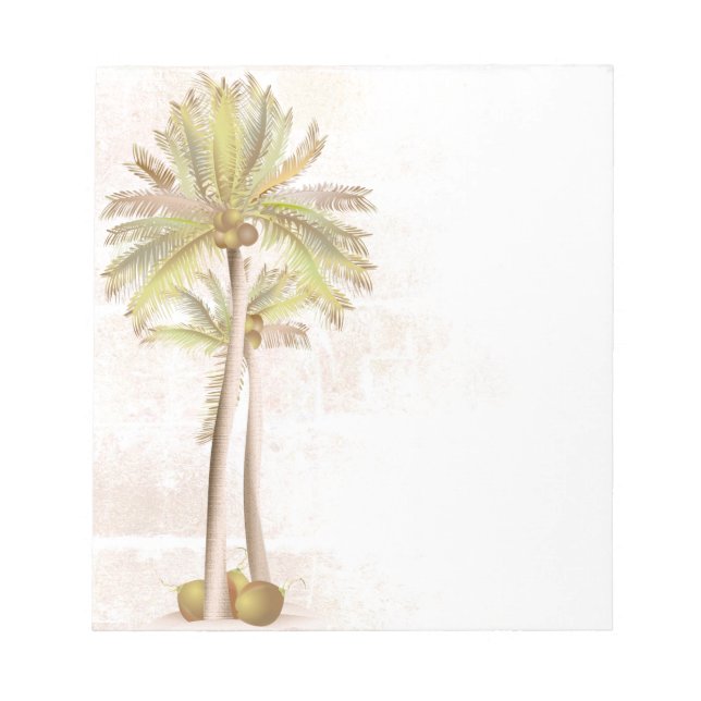 Bloc De Notas Árbol de palmas tropicales de coco (Frente)