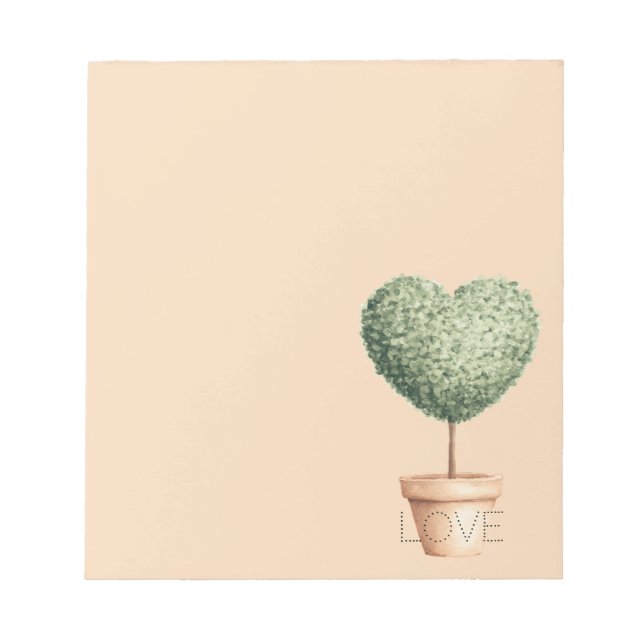 Bloc De Notas Árbol del Corazón Amor (Frente)