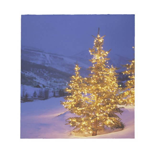 Bloc De Notas Árboles de Navidad, Park City, Montañas Wastch, (Frente)