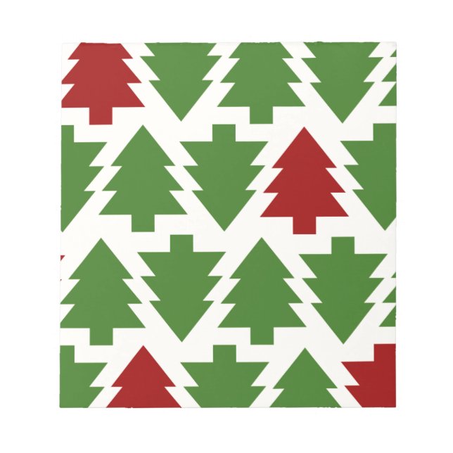 Bloc De Notas Árboles de Navidad Patrón Navideño (Frente)