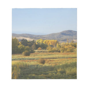 Bloc De Notas Árboles de otoño, Khancoban, Montañas nevadas, Nue