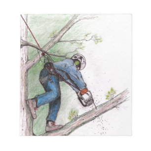 Bloc De Notas Arborisco de cirujano árbol Lumberjack