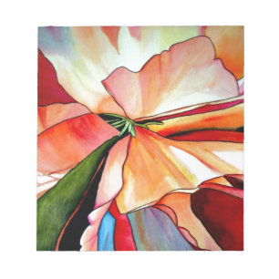 Bloc De Notas Arcoiris Begonia acuarela arte original