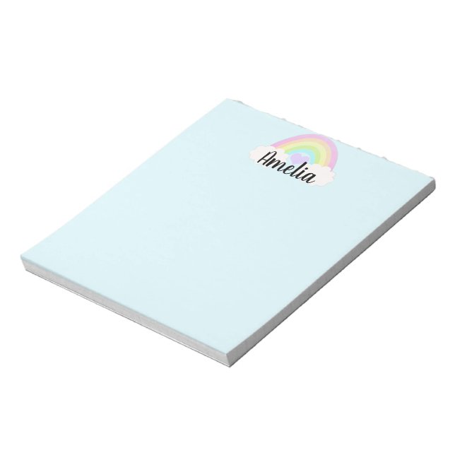 Bloc De Notas Arcoiris Pastel personalizado (Lado Izquierdo)