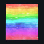 Bloc De Notas Arcoiris pintado<br><div class="desc">Este diseño presenta una pintura de un arco iris de aspecto infantil con varios colores vivos. ¡Se pondrá una sonrisa incluso en la cara más sucia!</div>