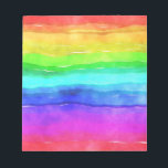 Bloc De Notas Arcoiris pintado<br><div class="desc">Este diseño presenta una pintura de un arco iris de aspecto infantil con varios colores vivos. ¡Se pondrá una sonrisa incluso en la cara más sucia!</div>
