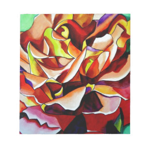 Bloc De Notas Arcoiris Sunset Rosa acuarela arte original