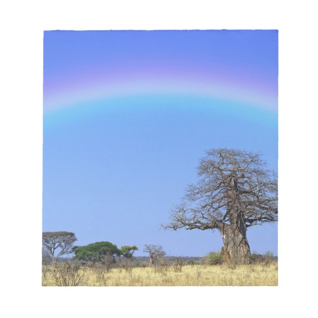 Bloc De Notas Arcoíris y baobab africano, Adansonia (Frente)