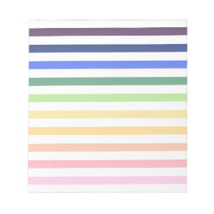 Bloc De Notas Arcoiris y rayas blancas