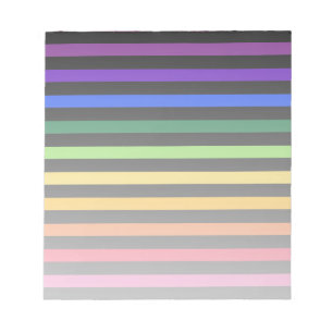 Bloc De Notas Arcoiris y rayas negras