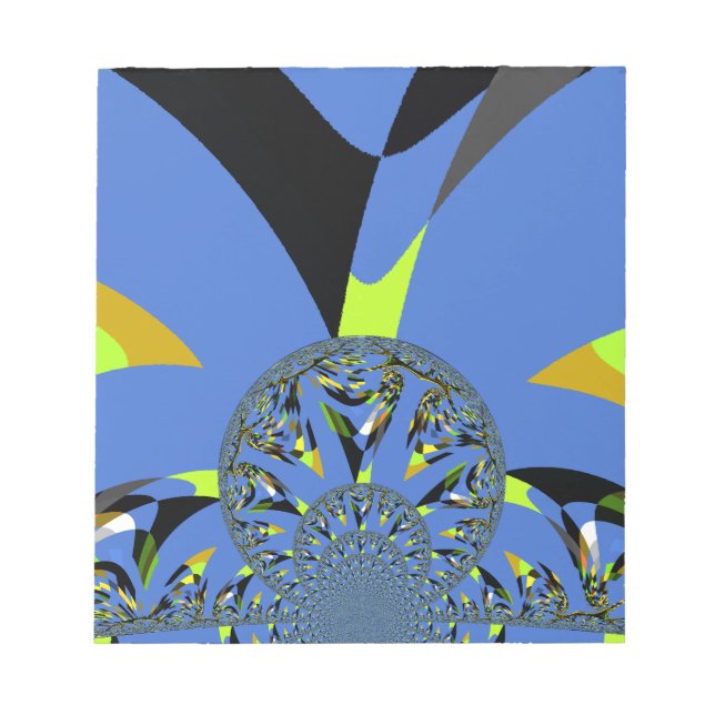 Bloc De Notas Arcos de Guay con diseño de arte fractal (Frente)