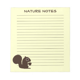 Bloc De Notas Ardilla con texto Personalizado