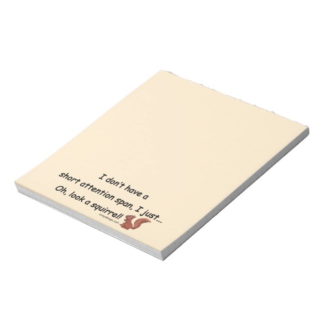 Bloc De Notas Ardilla de Espectro de Atención Corta (Lado Izquierdo)