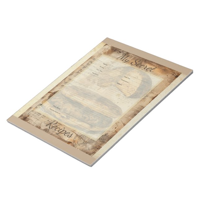 Bloc De Notas Arepa Bread Ephemera Collage Art (Lado Derecho)