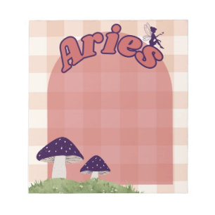 Bloc De Notas Aries Cottagecore Whimsical Fairy Mushroom Design