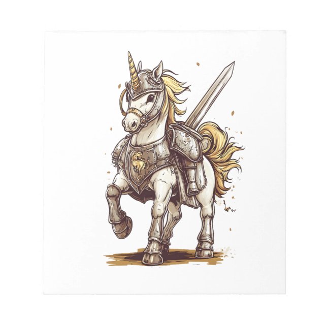Bloc De Notas Armadura de Caballero Unicornio (1) (Frente)