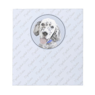 Bloc De Notas Arreglo de inglés azul Belton Pintura de perro