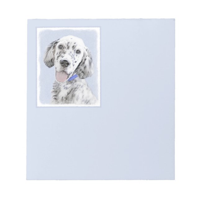 Bloc De Notas Arreglo de inglés azul Belton Pintura de perro (Frente)