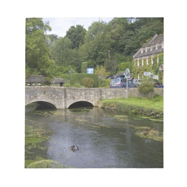 Bloc De Notas Arroyo de truchas en la aldea de Bibury, (Frente)