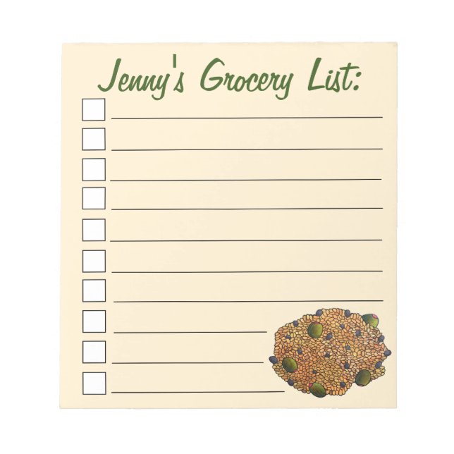 Bloc De Notas Arroz con Gandules Guisantes de Alimentos Puertorr (Frente)