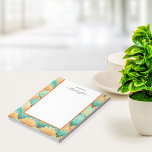 Bloc De Notas Art Deco Colorous Floral Custom Name<br><div class="desc">Bloc de notas con nombre floral de color Art Deco</div>