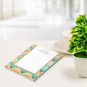 Bloc De Notas Art Deco Colorous Floral Custom Name