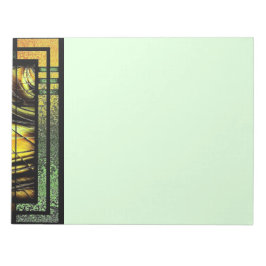 Bloc De Notas Art Deco En Verde Y Oro