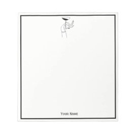 Bloc De Notas Art Deco Lady's Hand Holding Champagne Glass