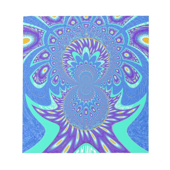 Bloc De Notas Arte azul moderno (Frente)