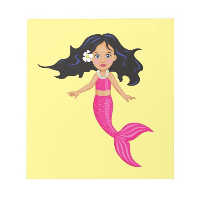 Bloc De Notas Arte chica de Sirenas Rosadas (Frente)