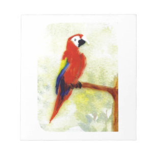 Bloc De Notas Arte colorido de aves de Macaw