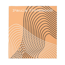 Bloc De Notas arte contemporáneo de la línea de arco mínimo Note