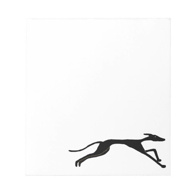 Bloc De Notas Arte de Carreras de Greyhound (Frente)