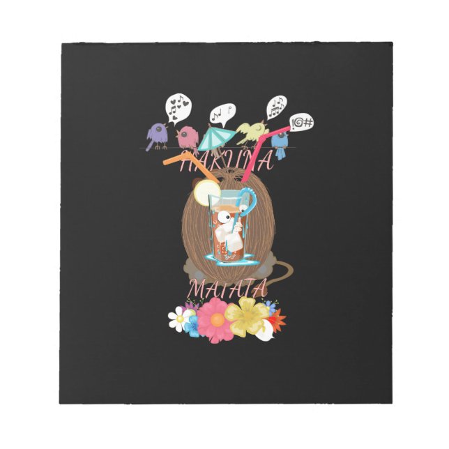 Bloc De Notas Arte de Coco Lemonade de la naturaleza tropical (Frente)