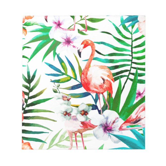Bloc De Notas Arte de flamingo tropical (Frente)