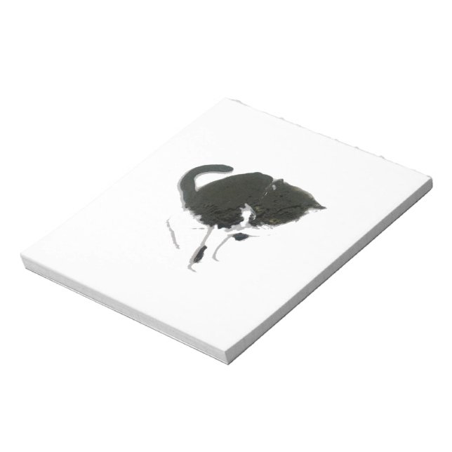 Bloc De Notas Arte de gato negro y blanco (Lado Izquierdo)
