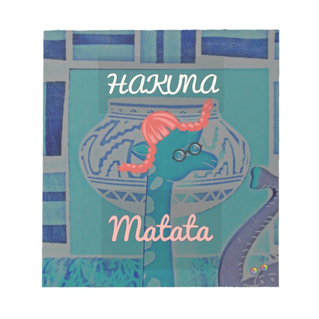 Bloc De Notas Arte de jirafa lúdico: Un destello africano (Frente)