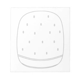 Bloc De Notas Arte de la línea de la sandía cuadrada