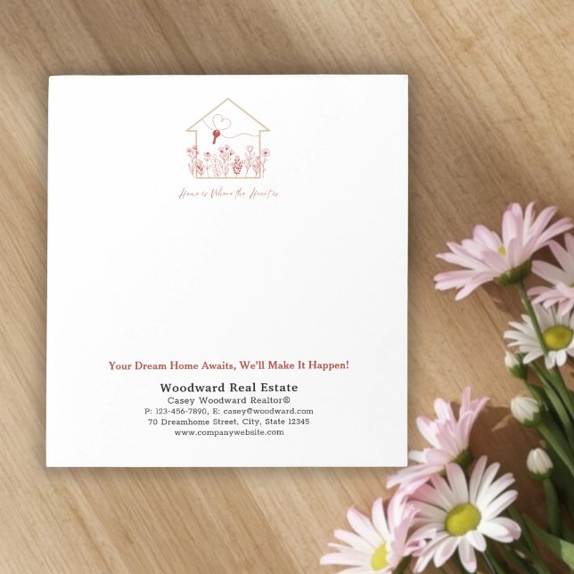 Bloc De Notas Arte de línea de llave de casa moderna | Personali (Subido por el creador)