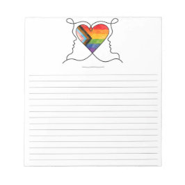 Bloc De Notas Arte de línea del corazón Orgullo Progresista