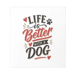 Bloc De Notas Arte de pared para amantes de los perros - La vida