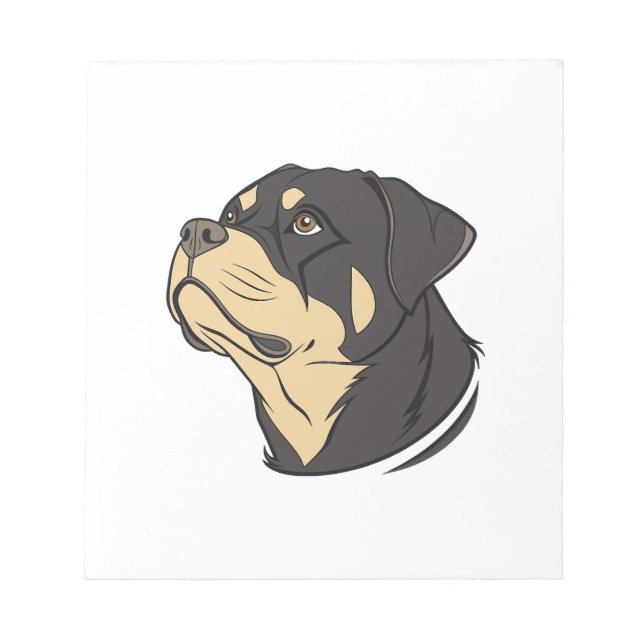 Bloc De Notas Arte de perro Rottweiler (Frente)