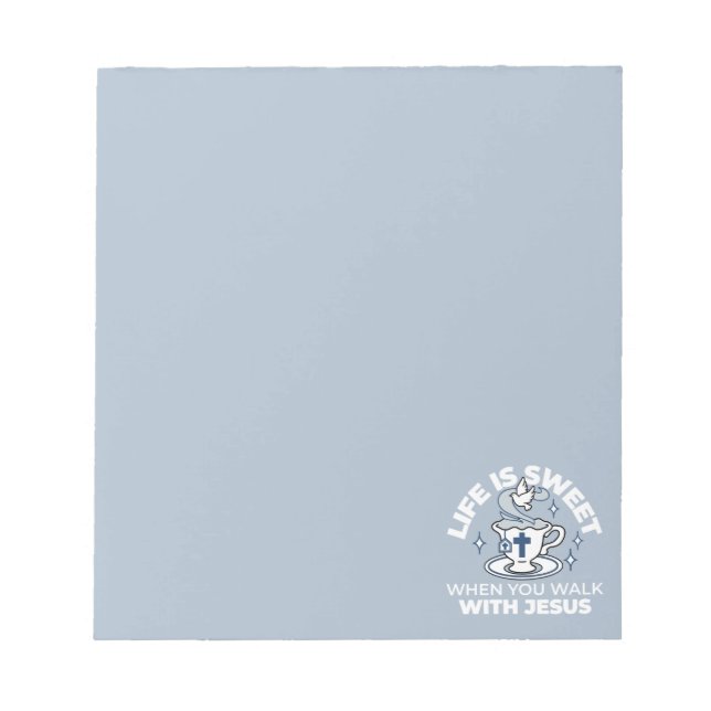 Bloc De Notas Arte de vida fiel - Equipo con cruz y paloma (Frente)