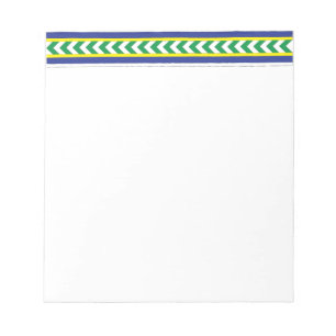 Bloc De Notas Arte étnico letón letón verde y azul