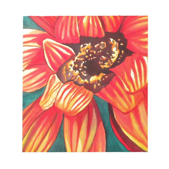 Bloc De Notas Arte floral del desierto de Gazania por Sacha Gros (Frente)