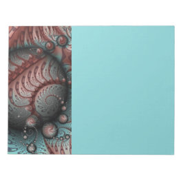 Bloc De Notas Arte fractal de fantasía vívida abstracta marrón a