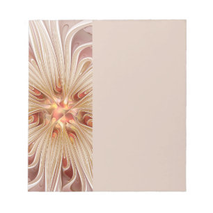 Bloc De Notas Arte fractal de flores abstractas modernas en past