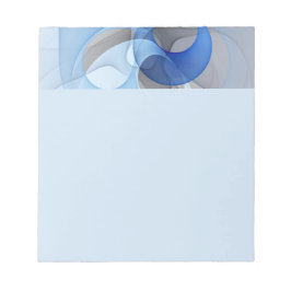 Bloc De Notas Arte gráfico fractal abstracto azul gris moderno